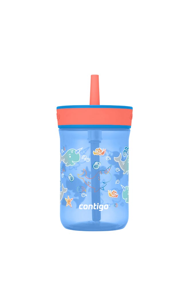 Kids’ Leighton Straw Tumbler with Spill-Proof Leak-Proof Lid, 14oz W1