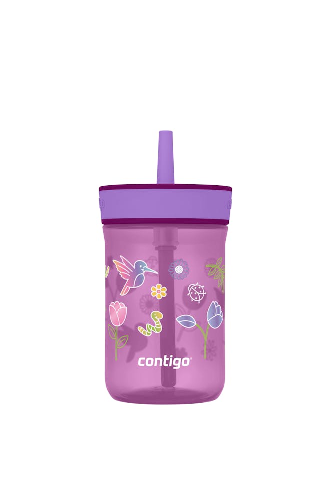Kids’ Leighton Straw Tumbler with Spill-Proof Leak-Proof Lid, 14oz W1