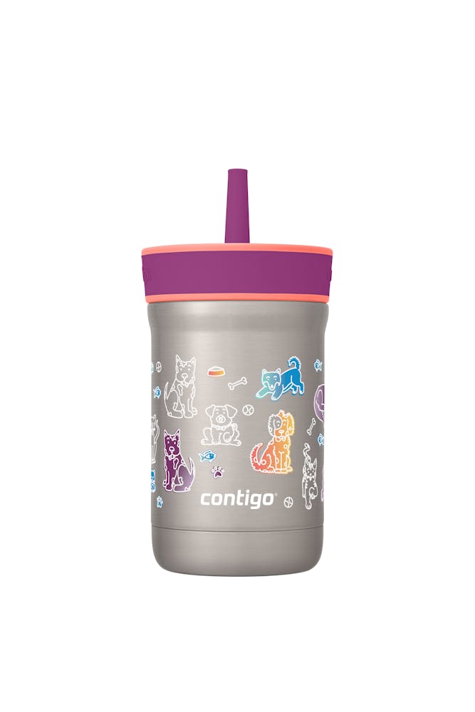 Kids Leighton Spill-Proof Stainless Steel Tumbler with Straw, 12oz L1
